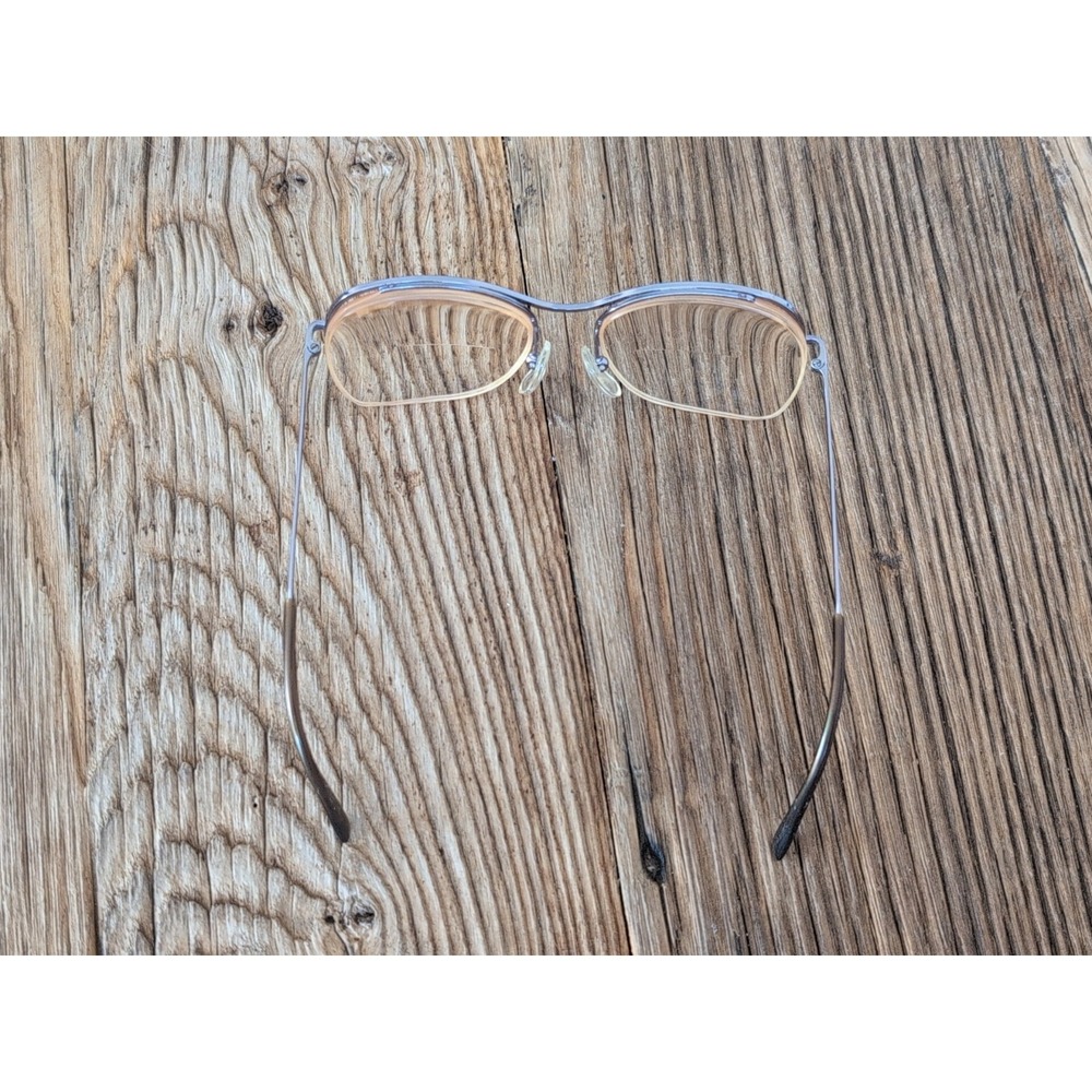 Vintage Logo Paris Eyeglasses Frames Mod 110 Silver Tone Half Rim 53-16 135 - Picture 9 of 16